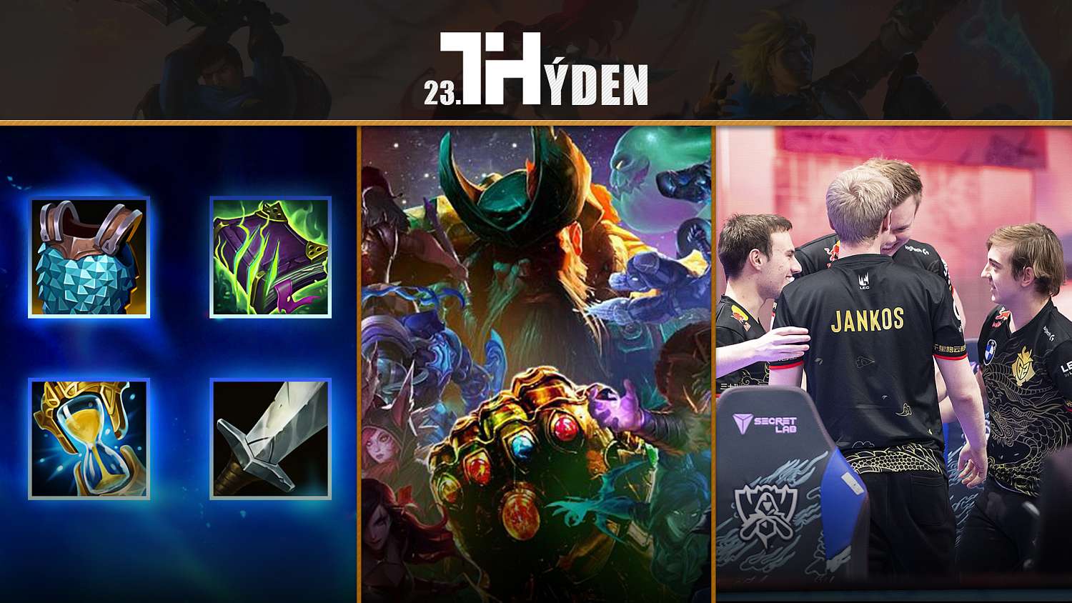Novinky z uplynulého THýdne: nové mýtické předměty, Avengers v LoL a Worlds