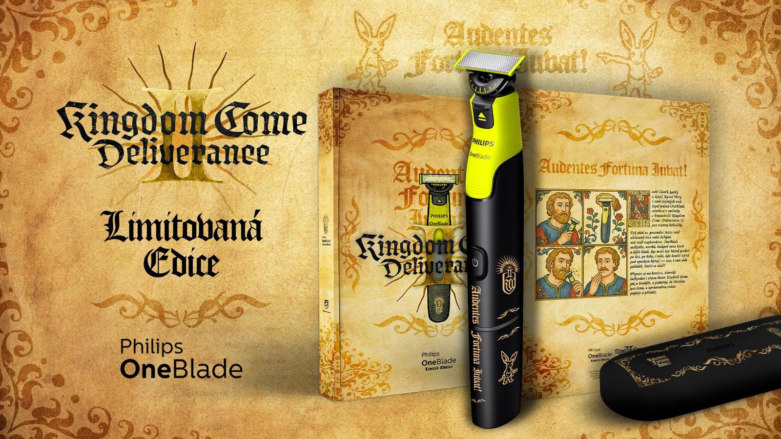 Český hit Kingdom Come: Deliverance II dostal vlastní limitovanou edici Philips OneBlade. Do projektu se zapojí Agraelus, Smarty.cz i Prusa Research