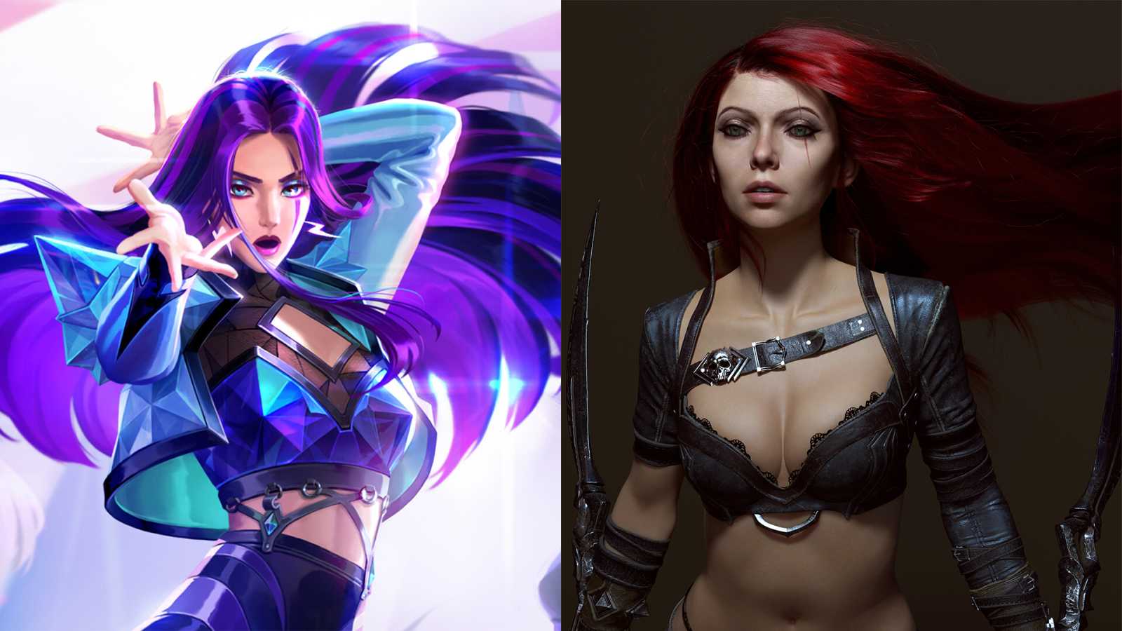 Návrhy skinů - K/DA Katarina a její realistický render
